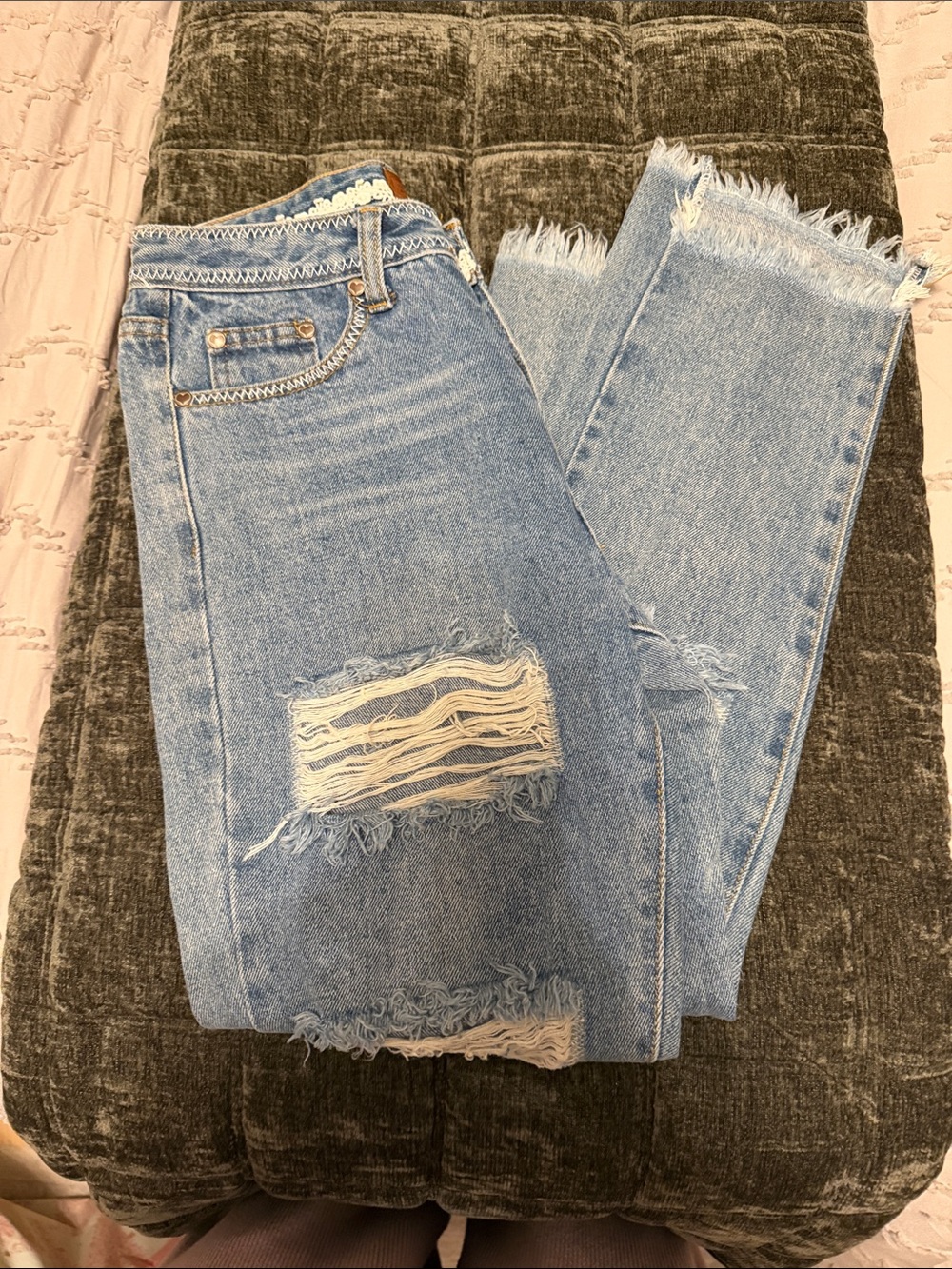 Light Blue Distressed Women’s Jeans
